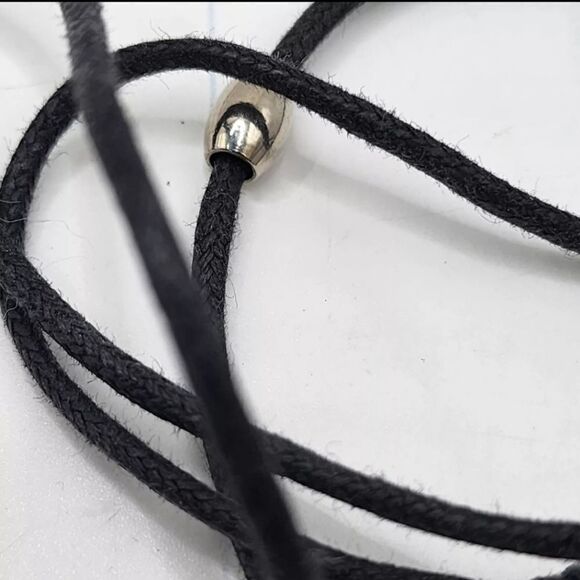 Polished Agate Pendant Necklace Corded Swirl 24" - Picture 10 of 10